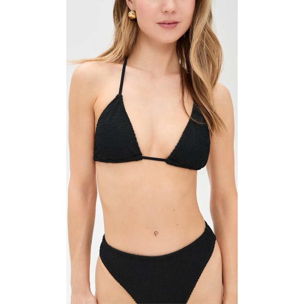 Good American NWT Always Fit Smocked Triangle Bikini‎ Top - Size S/M - MSRP $59